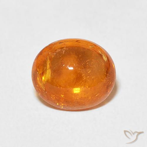 3.18ct Natural Naranja intenso Hilo de espesartita, Ovalada, Transparente