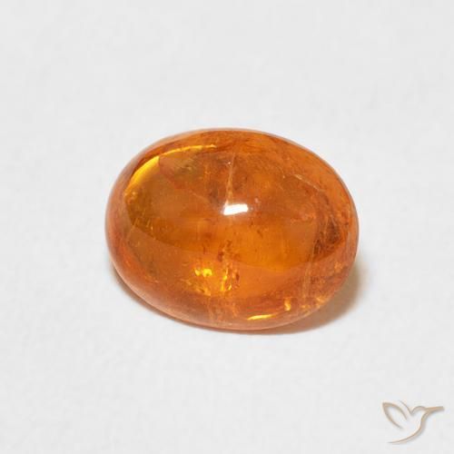 Hilo de espesartita Naranja medio natural de 2.20 ct, Ovalada, Transparente