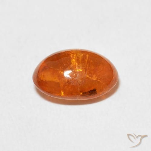 Hilo de espesartita Naranja medio natural de 2.20 ct, Ovalada, Transparente