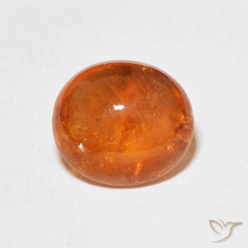 3.68ct Natural Naranja medio Hilo de espesartita, Ovalada, Transparente