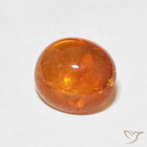 Hilo de espesartita Naranja medio natural de 3.68 ct, Ovalada, Transparente