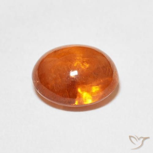 Hilo de espesartita Naranja medio natural de 3.68 ct, Ovalada, Transparente