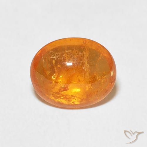 2.62ct Natural Ámbar naranja Hilo de espesartita, Ovalada, Transparente