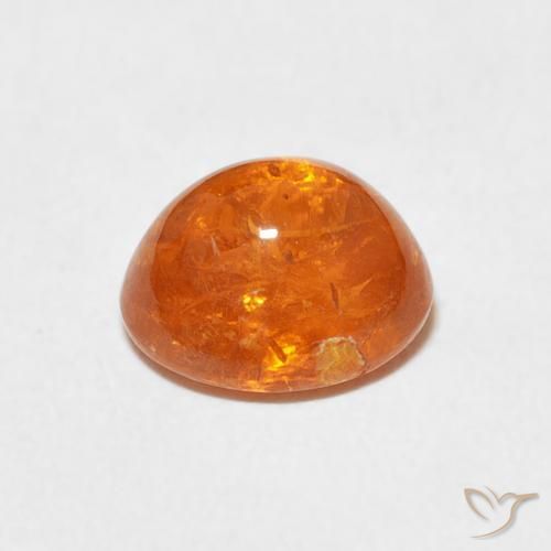 Hilo de espesartita Naranja claro natural de 2.94 ct, Ovalada, Transparente