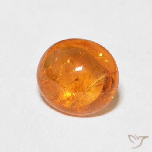Hilo de espesartita Naranja medio natural de 2.37 ct, Ovalada, Transparente
