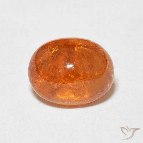 3.09ct Natural Naranja medio Hilo de espesartita, Ovalada, Transparente