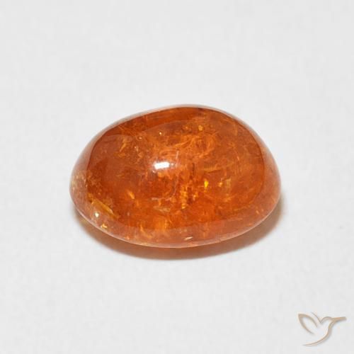 Hilo de espesartita Naranja medio natural de 3.09 ct, Ovalada, Transparente