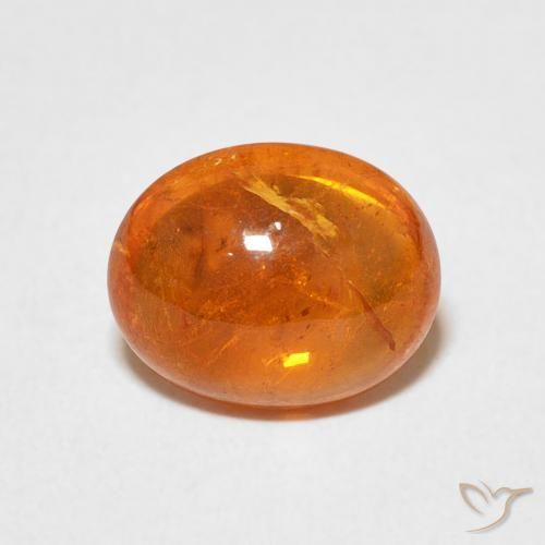 3.24ct Natural Naranja medio Hilo de espesartita, Ovalada, Transparente