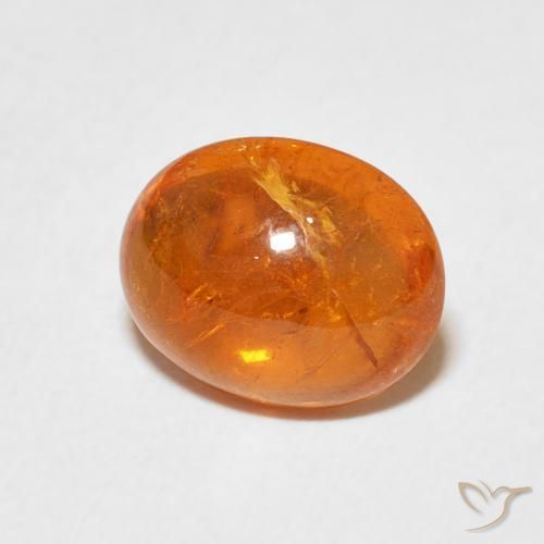 Hilo de espesartita Naranja medio natural de 3.24 ct, Ovalada, Transparente