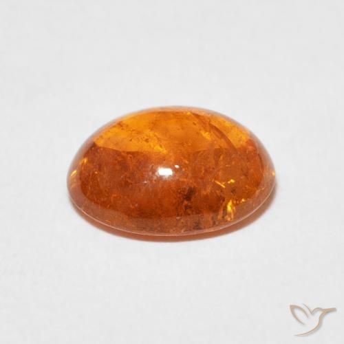 Hilo de espesartita Naranja medio natural de 3.24 ct, Ovalada, Transparente