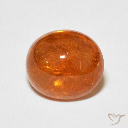4.79ct Natural Naranja rojizo Hilo de espesartita, Ovalada, Transparente