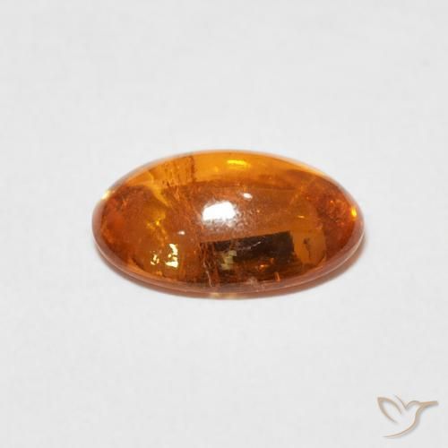 Hilo de espesartita Naranja rojizo natural de 2.29 ct, Ovalada, Transparente