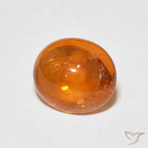 Hilo de espesartita Naranja fuego natural de 3.45 ct, Ovalada, Transparente