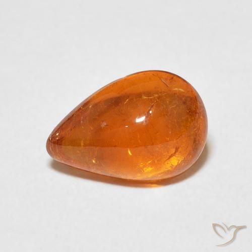 3.02ct Natural Naranja fuego Hilo de espesartita, En forma de pera, Transparente