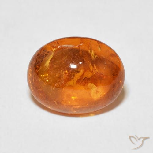 4.38ct Natural Naranja medio Hilo de espesartita, Ovalada, Transparente