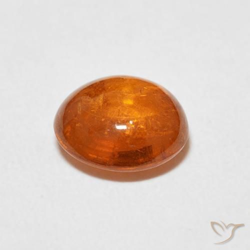 Hilo de espesartita Naranja fuego natural de 2.10 ct, Ovalada, Transparente
