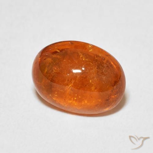 Hilo de espesartita Naranja rojizo natural de 3.69 ct, Ovalada, Transparente