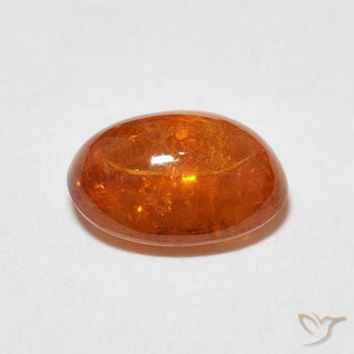 Hilo de espesartita Naranja rojizo natural de 3.69 ct, Ovalada, Transparente