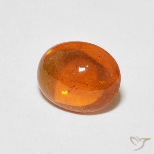 Hilo de espesartita Ámbar naranja natural de 2.23 ct, Ovalada, Transparente