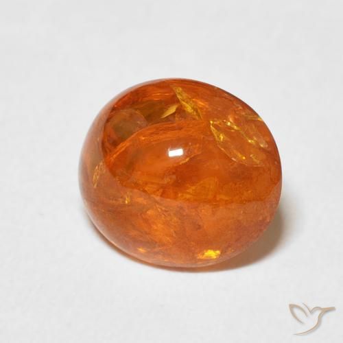 Hilo de espesartita Naranja medio natural de 3.53 ct, Ovalada, Transparente