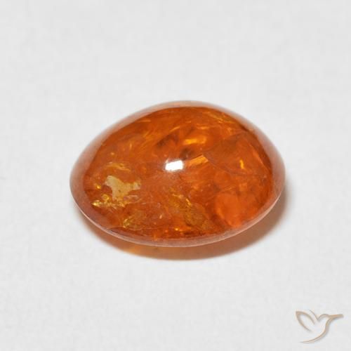 Hilo de espesartita Naranja medio natural de 3.53 ct, Ovalada, Transparente