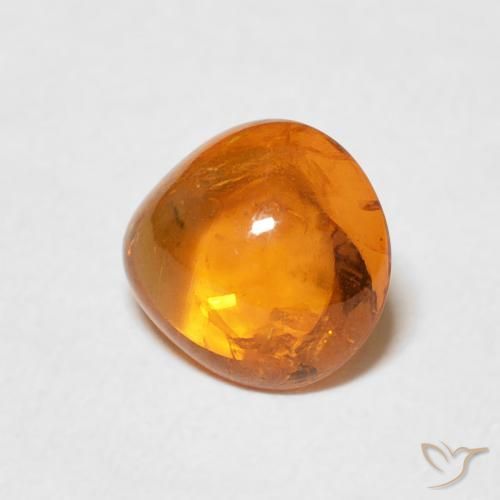 Hilo de espesartita Naranja rojizo natural de 1.70 ct, En forma de pera, Transparente