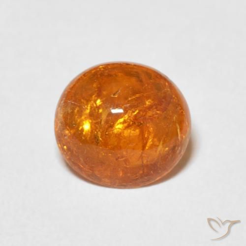 2.53ct Natural Ámbar naranja Hilo de espesartita, Ovalada, Transparente