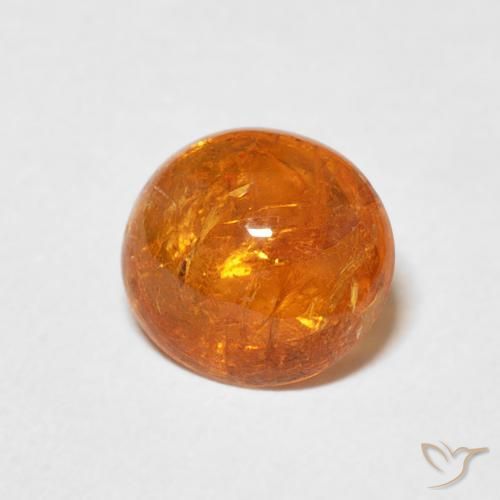 Hilo de espesartita Ámbar naranja natural de 2.53 ct, Ovalada, Transparente