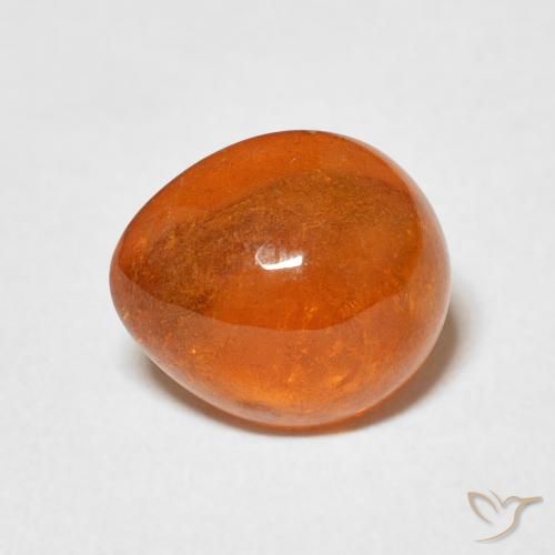 3.04ct Natural Naranja medio Hilo de espesartita, En forma de pera, Transparente
