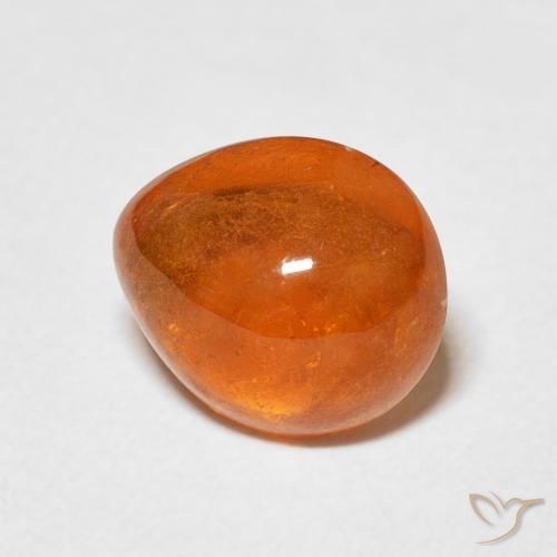 Hilo de espesartita Naranja medio natural de 3.04 ct, En forma de pera, Transparente