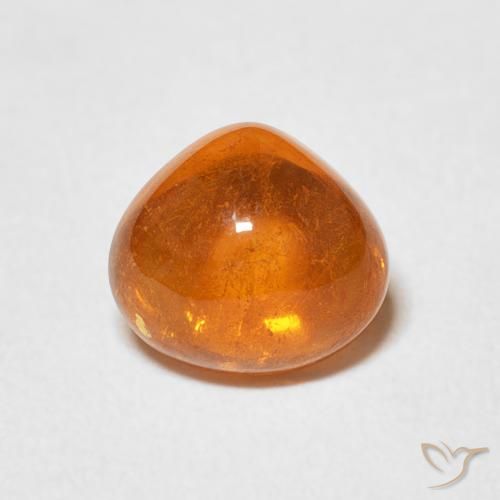 2.21ct Natural Ámbar naranja Hilo de espesartita, En forma de pera, Transparente