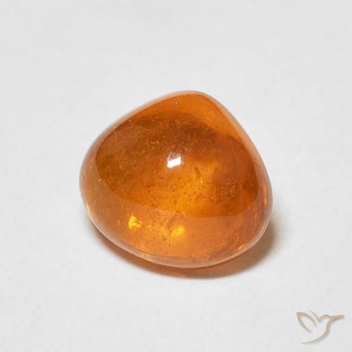 Hilo de espesartita Ámbar naranja natural de 2.21 ct, En forma de pera, Transparente