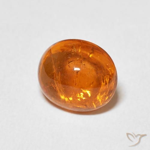 Hilo de espesartita Naranja medio natural de 2.11 ct, Ovalada, Transparente