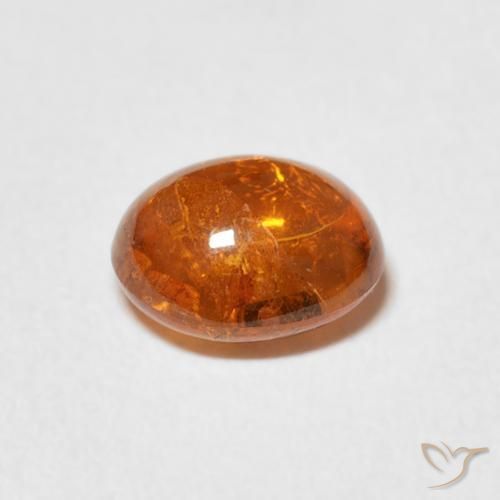 Hilo de espesartita Naranja medio natural de 2.11 ct, Ovalada, Transparente