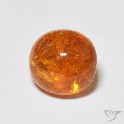 Hilo de espesartita Naranja medio natural de 3.98 ct, Ovalada, Transparente