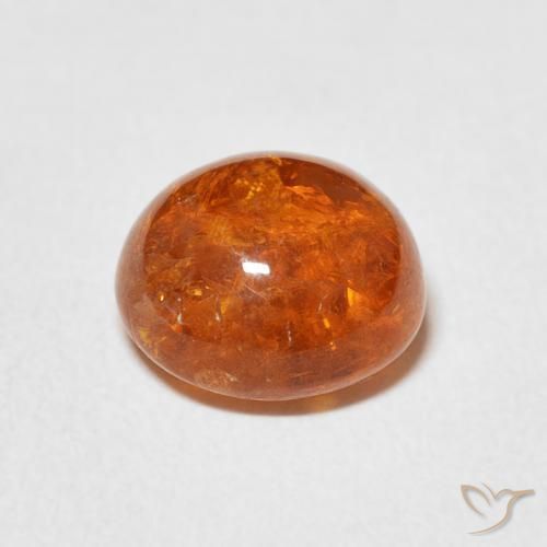 Hilo de espesartita Naranja medio natural de 3.98 ct, Ovalada, Transparente