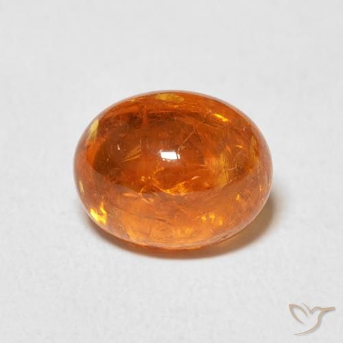 3.17ct Natural Naranja claro Hilo de espesartita, Ovalada, Transparente