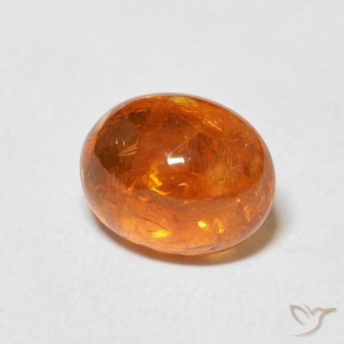 Hilo de espesartita Naranja claro natural de 3.17 ct, Ovalada, Transparente