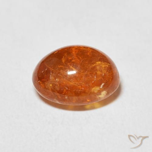 Hilo de espesartita Naranja claro natural de 3.17 ct, Ovalada, Transparente