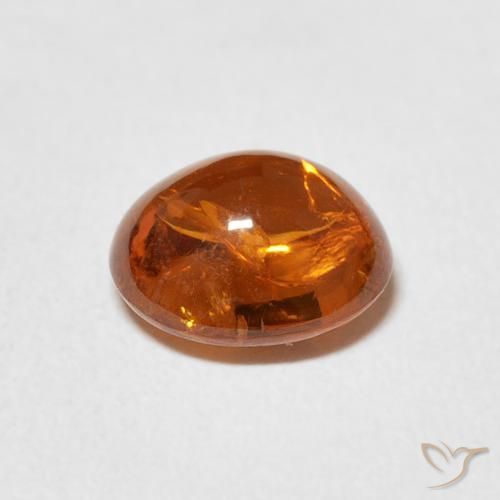Hilo de espesartita Naranja medio natural de 2.59 ct, Ovalada, Transparente