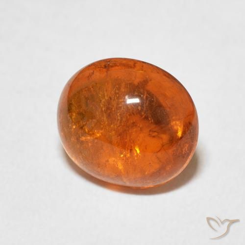 Hilo de espesartita Naranja oscuro natural de 2.89 ct, Ovalada, Transparente