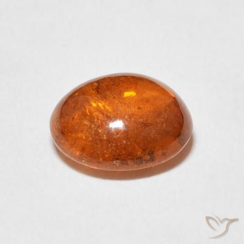Hilo de espesartita Naranja oscuro natural de 2.89 ct, Ovalada, Transparente