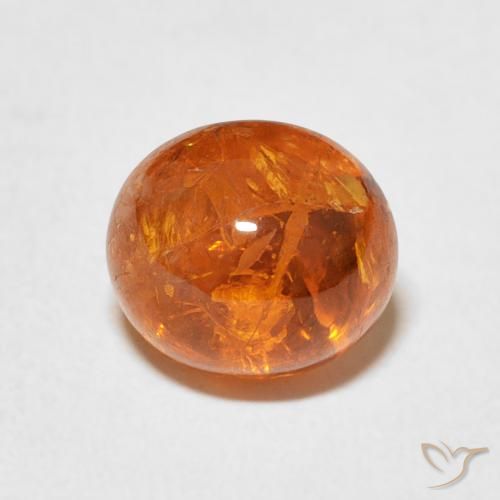 3.49ct Natural Naranja oscuro Hilo de espesartita, Ovalada, Transparente