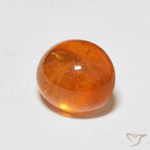 Hilo de espesartita Naranja medio natural de 2.84 ct, Ovalada, Transparente