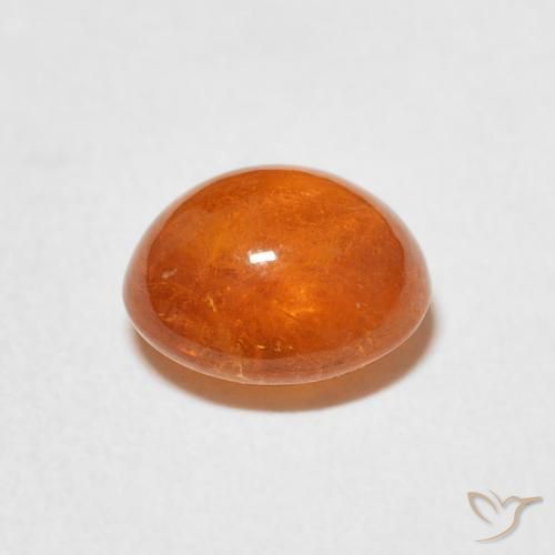 Hilo de espesartita Naranja medio natural de 2.84 ct, Ovalada, Transparente