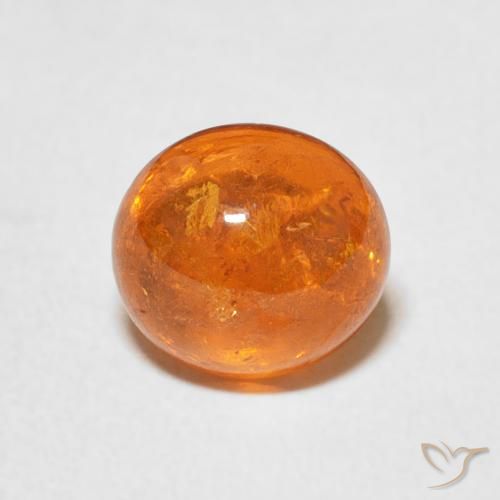 2.93ct Natural Naranja medio Hilo de espesartita, Ovalada, Transparente