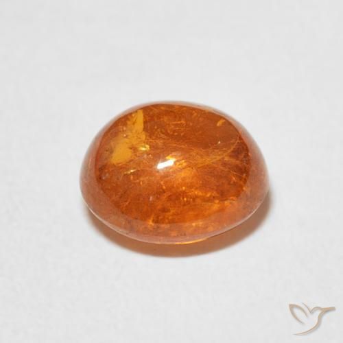 Hilo de espesartita Naranja medio natural de 2.93 ct, Ovalada, Transparente