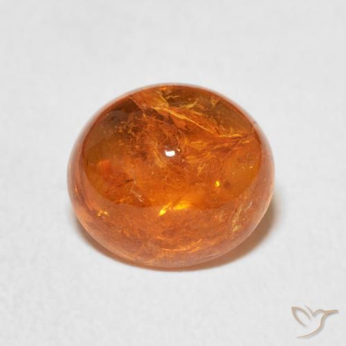 3.22ct Natural Naranja oscuro Hilo de espesartita, Ovalada, Transparente