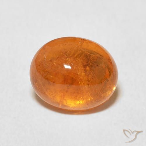 2.82ct Natural Naranja medio Hilo de espesartita, Ovalada, Transparente