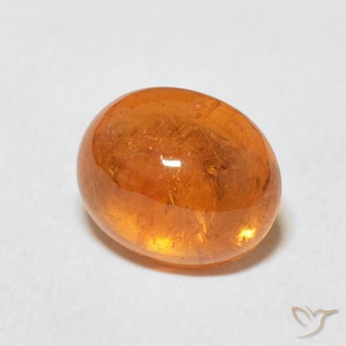 Hilo de espesartita Naranja medio natural de 2.82 ct, Ovalada, Transparente